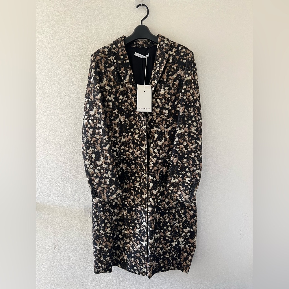 Givenchy Floral Print Wool Coat SS 2015